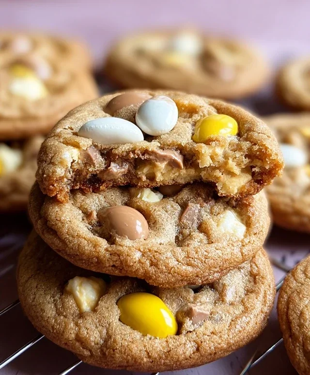 Brown Butter Cadbury Egg Cookies