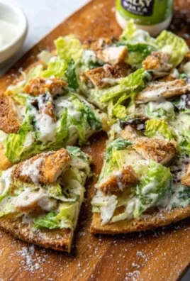 Viral Chicken Crust Caesar Salad Pizza