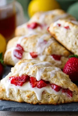 Strawberry Lemon Cream Scones