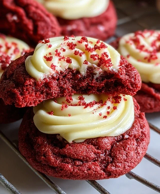 Cream Cheese Red Velvet Cookies