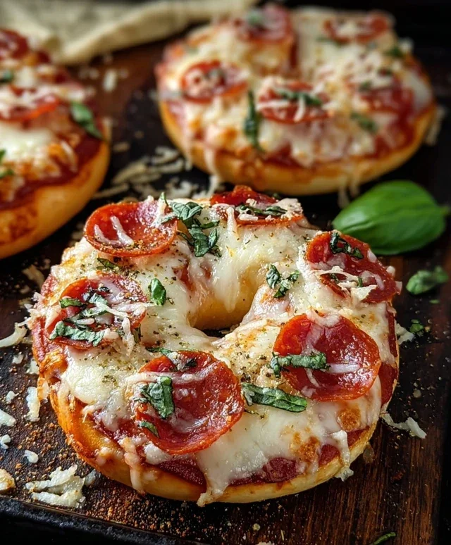 Giant Pizza Bagels