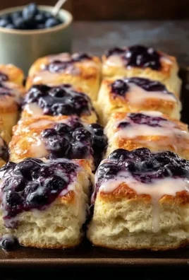 Glazed Blueberry Butter Swim Biscuits