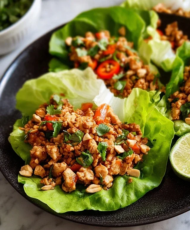 Thai Chicken Lettuce Wraps