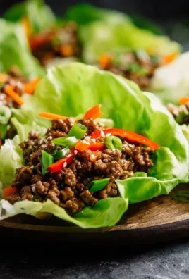 Asian Style Ground Beef Lettuce Wraps
