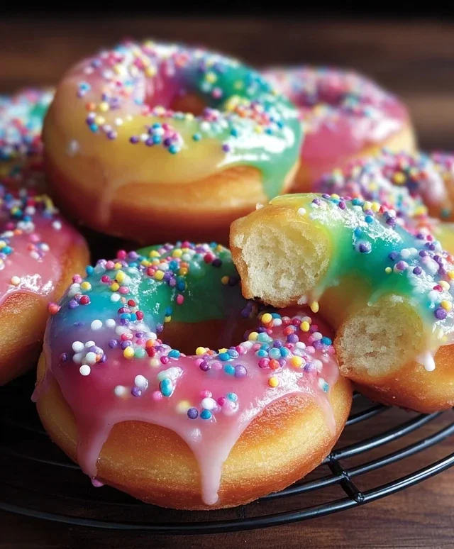 Rainbow-Filled Doughnuts