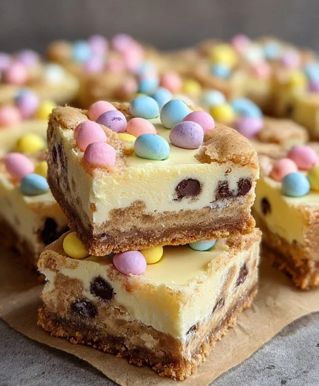 Mini Egg Cheesecake Cookie Bars