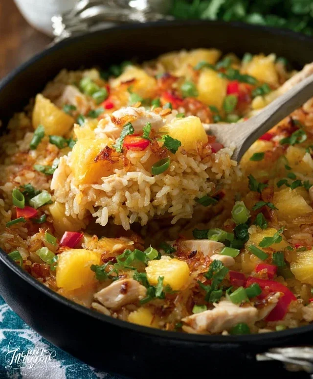 Aloha Pineapple Chicken Rice Casserole