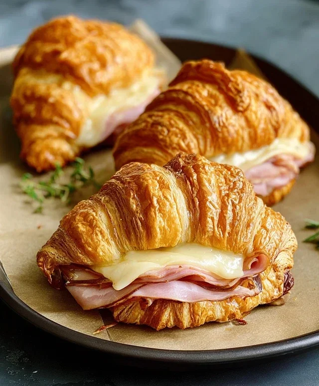 Turkey & Beef Beef Ham Croissant Melts