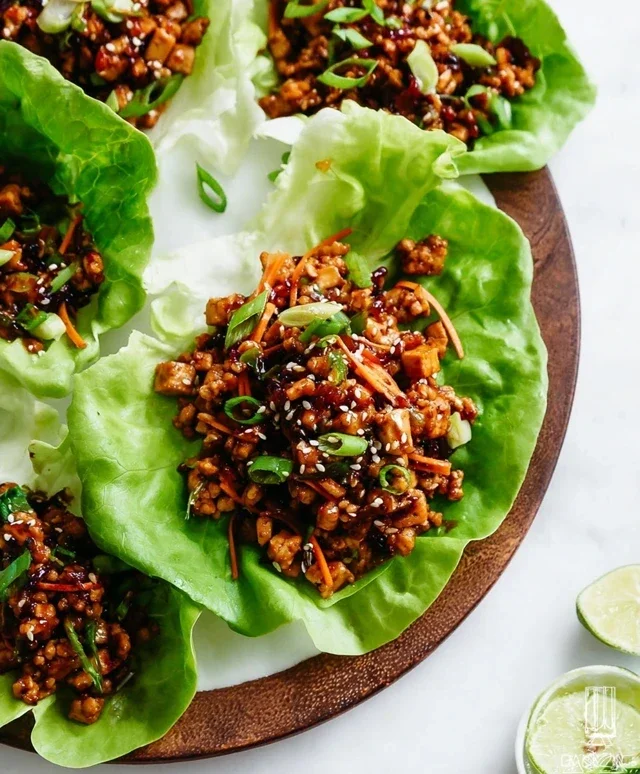 Asian Style Ground Beef Lettuce Wraps