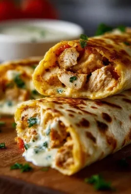 Cheesy Garlic Chicken Wraps