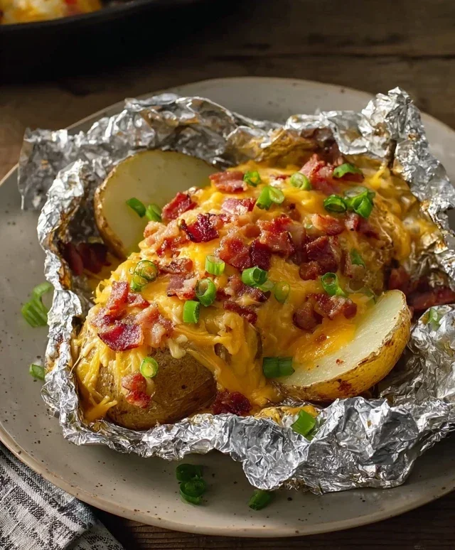 Cheesy Beef Beef Bacon Ranch Potato Foil Packets