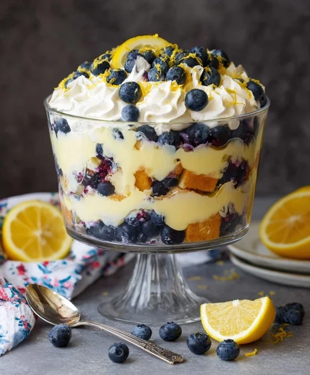 Easy Lemon Blueberry Trifle Recipe