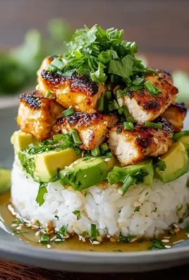 Delicious Honey Lime Chicken & Avocado Rice Stack Recipe