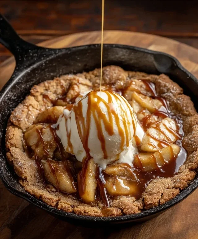 Caramel Apple Cookie Skillet