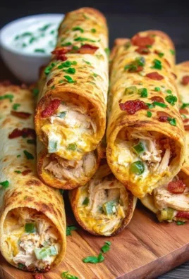 Jalapeno Popper Chicken Taquitos