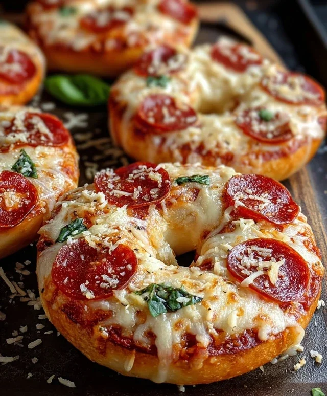 Giant Pizza Bagels