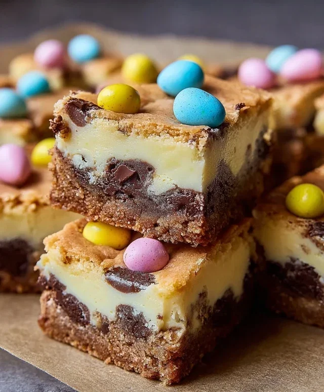 Mini Egg Cheesecake Cookie Bars