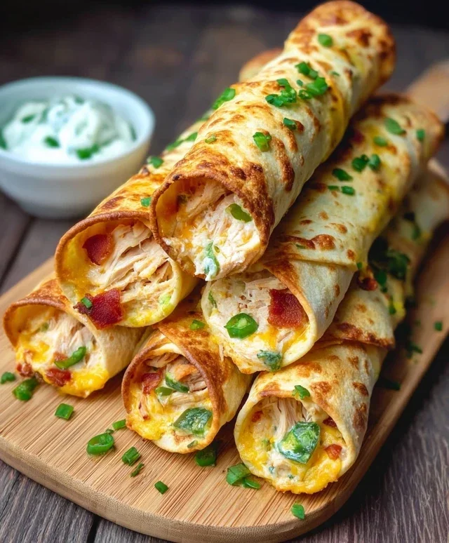 Jalapeno Popper Chicken Taquitos