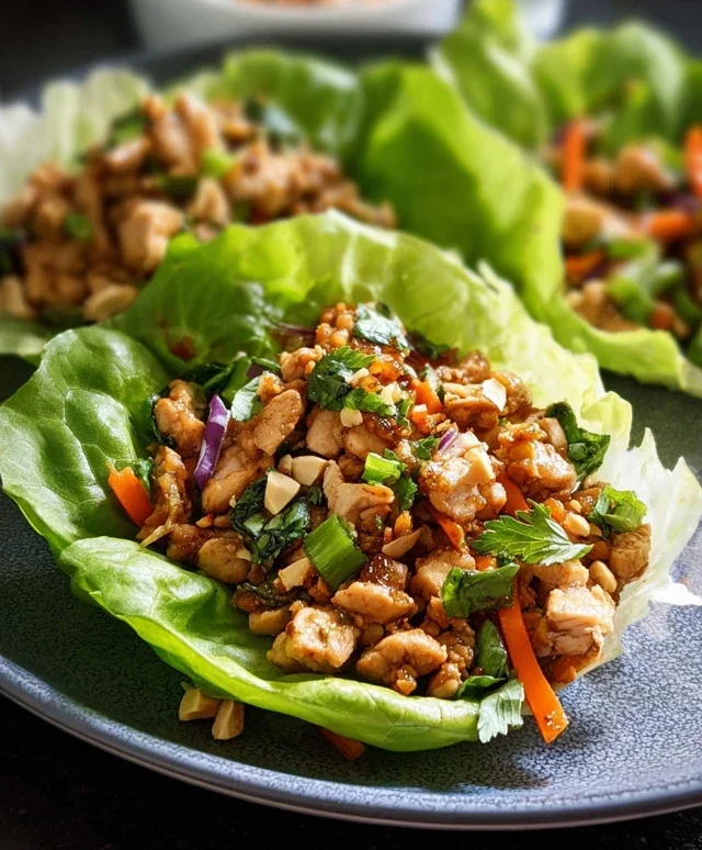 Thai Chicken Lettuce Wraps