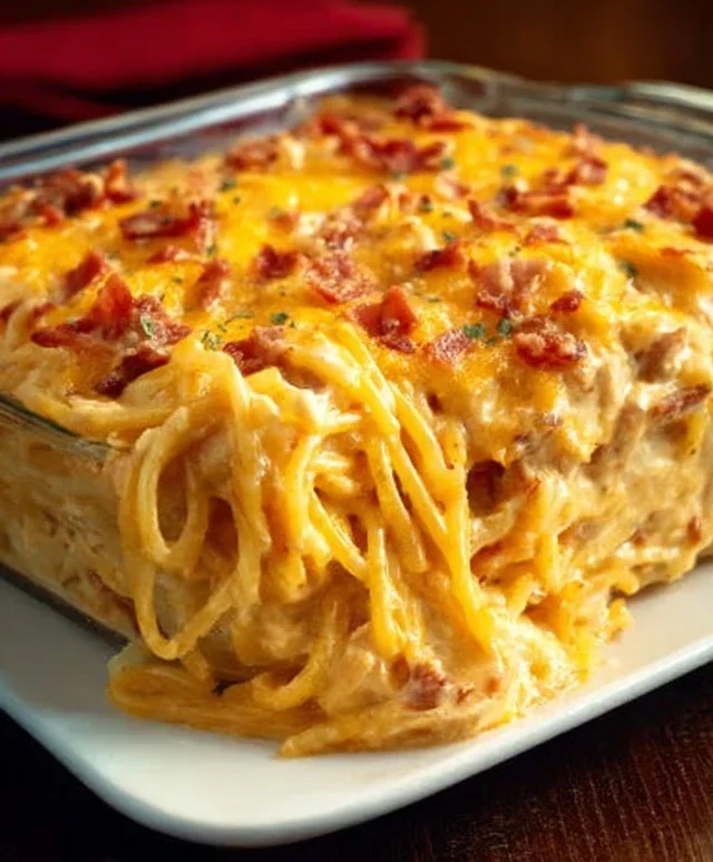 Spicy Southern Cheesy Chicken Spaghetti Casserole