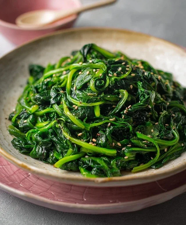 Korean Spinach Side Dish (Sigeumchi Namul)