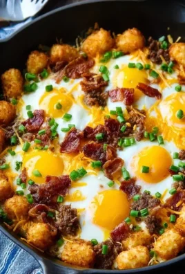 Beef Beef Bacon Egg And Cheese Breakfast Totchos