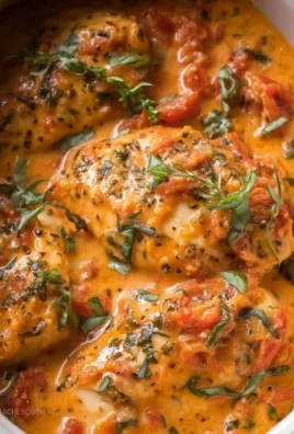 Slow Cooker Creamy Tomato Basil Chicken