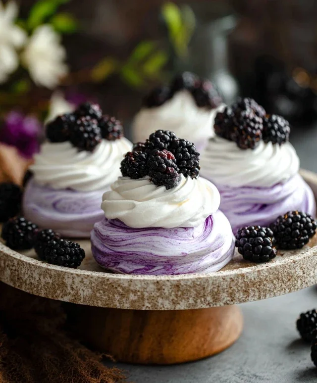 Blackberry Pavlovas