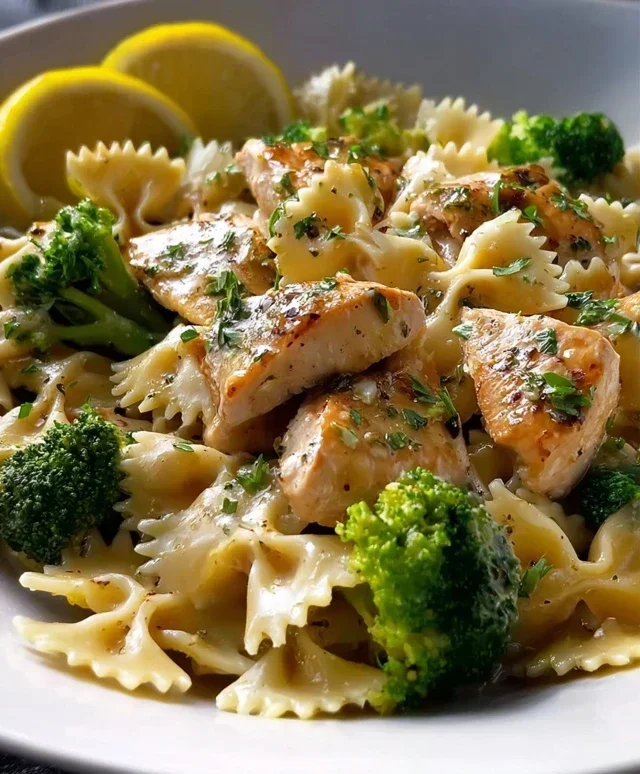 Cowboy Butter Lemon Bowtie Chicken with Broccoli Bliss