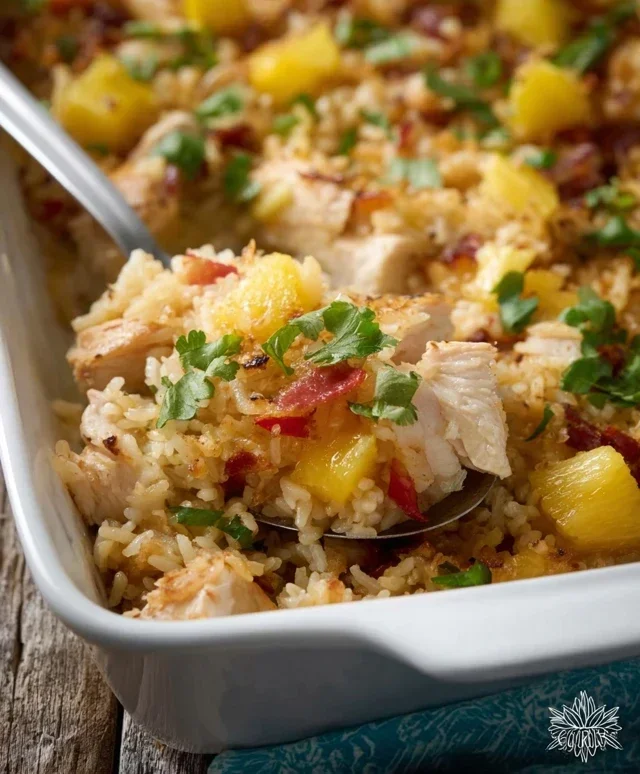 Aloha Pineapple Chicken Rice Casserole