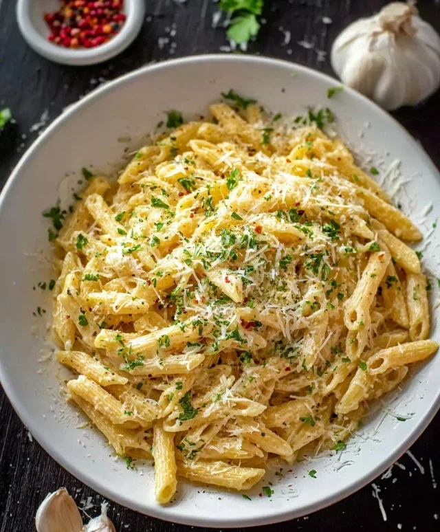 One Pot Creamy Garlic Pasta (Just 20 Minutes!)