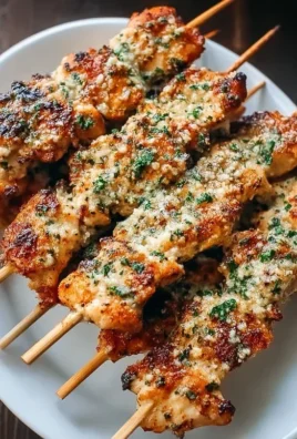 Ranch Garlic Parmesan Chicken Skewers