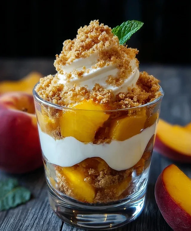 Classic Peach Cobbler Parfait