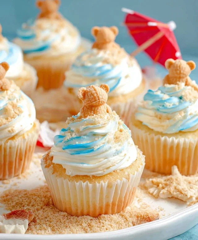 Beach Party Cupcakes