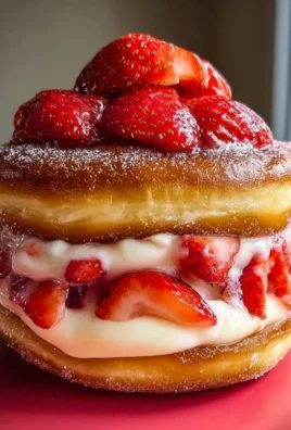 Strawberry Cheesecake Doughnut Burger