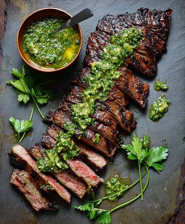 Skirt Steak Marinade Recipe with Chimichurri Recipe