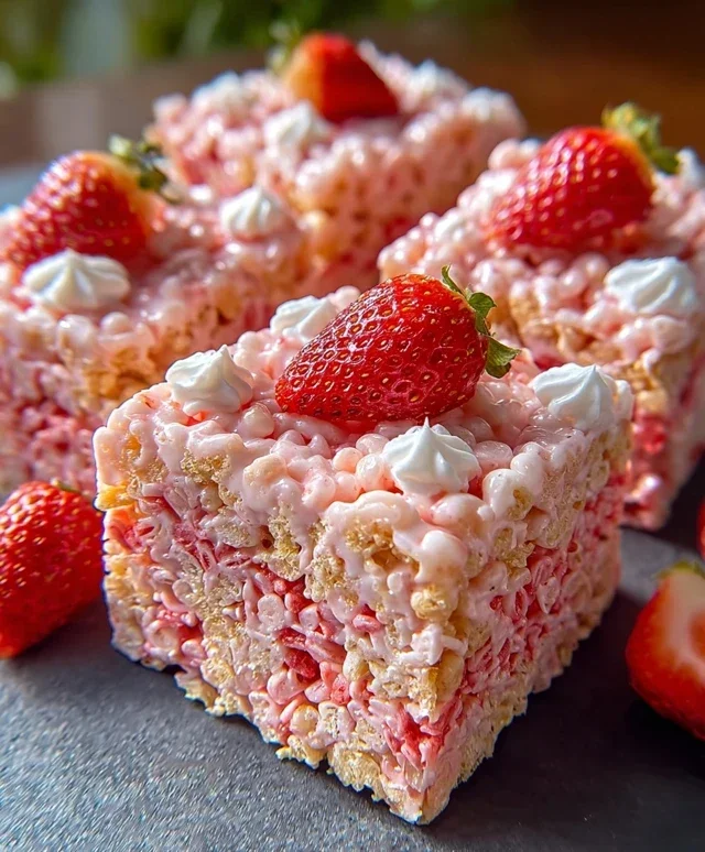 Strawberry Crunch Rice Krispie Treats