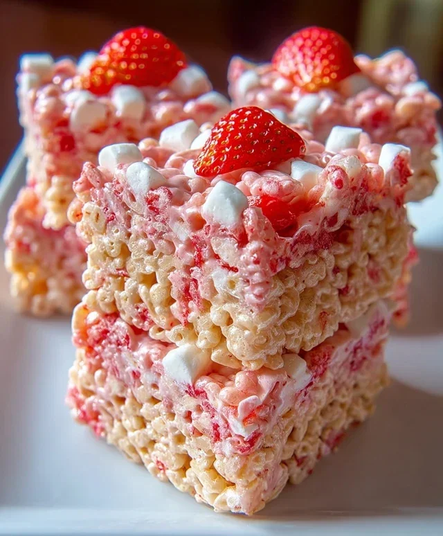 Strawberry Crunch Rice Krispie Treats